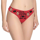 Personalized Face Underwear for Her Custom I'm Nuts About You Lingerie Women's Classic Thong Valentine's Gift