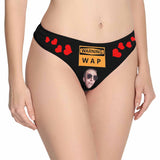 Personalized Face Underwear for Her Custom Warning Wap Lingerie Women's Classic Thong Funny Lovers Gift