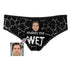 Personalized Face Underwear Custom Crack Black Women&