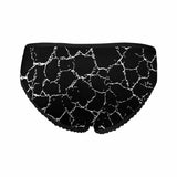 Personalized Face Women's Underwear Custom Crack Black Women's All Over Print High-cut Briefs Funny Lovers Gift