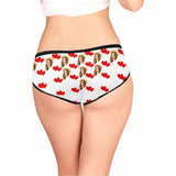 Personalized Face Women's Underwear Custom Heart Together Women's High-cut Briefs Gift for Her