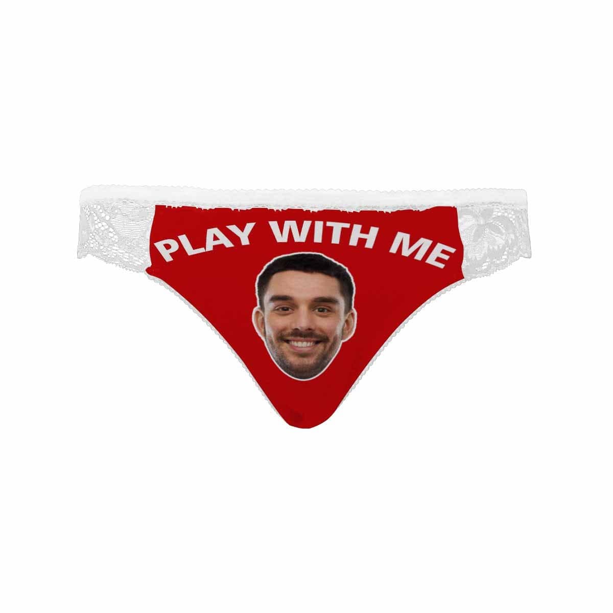 Personalized Face Womens?Panties Custom Play With Me Sexy Underwear Women&