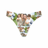 Personalized Family Photo Underwear Custom Women's Lingerie Classic Thongs Valentine's Gift for Wife