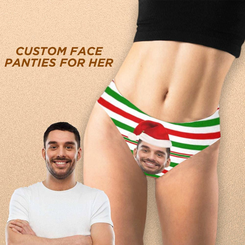 Custom Face Womens Underwear Christmas Thongs