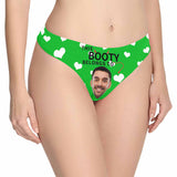 Personalized Underwear for Her Custom Face Love Booty Belongs Women's Classic Thong Valentine's Day Gift