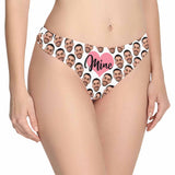 Personalized Underwear for Her Custom Face Mine Women's Classic Thongs Funny Lovers Lingerie Gift