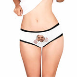 Personalized Underwear for Her Custom Face Tear Women's High-cut Briefs Funny Lovers Gift