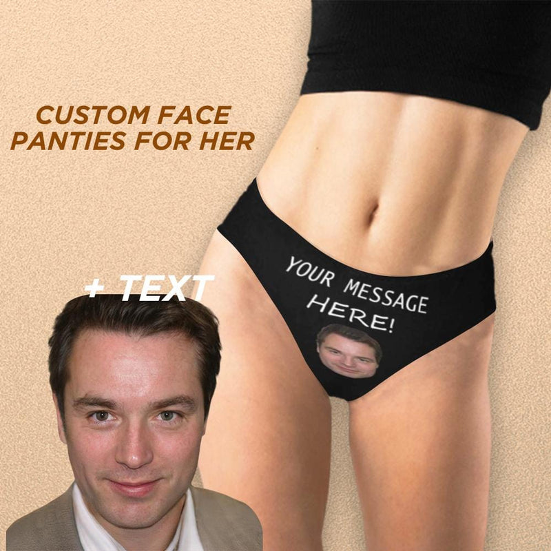 custom face&text women thongs