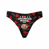 Personalized Women's Underwear Custom Face Unlimited Rides Printing Lingerie Women's Classic Thong for Her